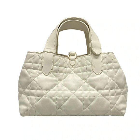 Auth DIOR/ChristianDior Toujours Bag Small M2822OSNW_M030 White Calf Skin - Picture 2 of 16